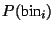 $P(\mbox{bin}_{i})$